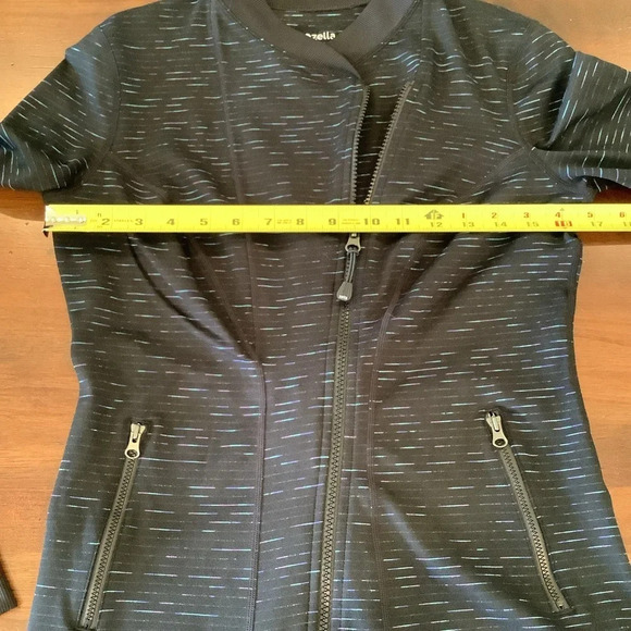 Zella Black Full Asymmetrical Zip Jacket Medium - Picture 6 of 8